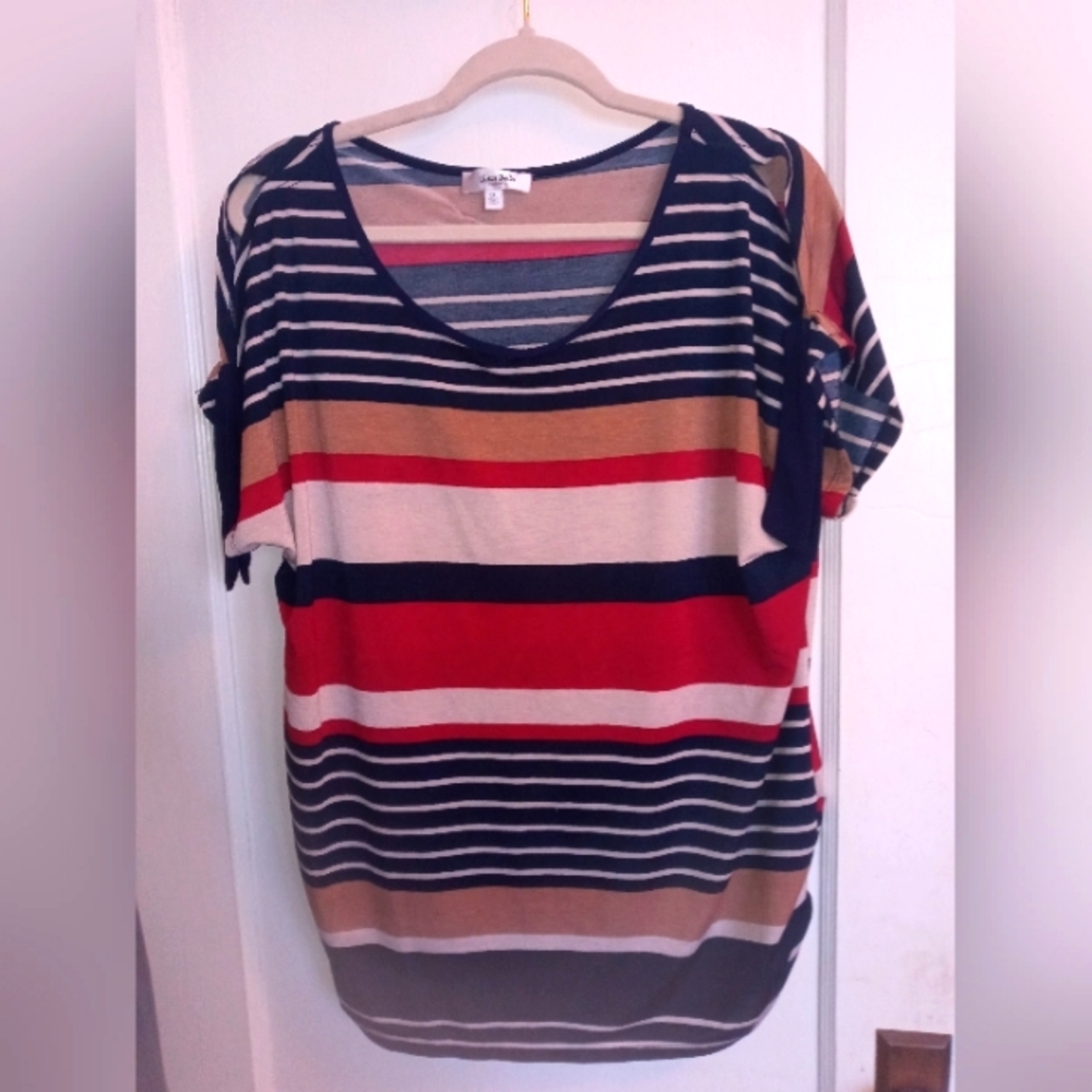 Women's Tutta Bella Striped Maternity Blouse 1X